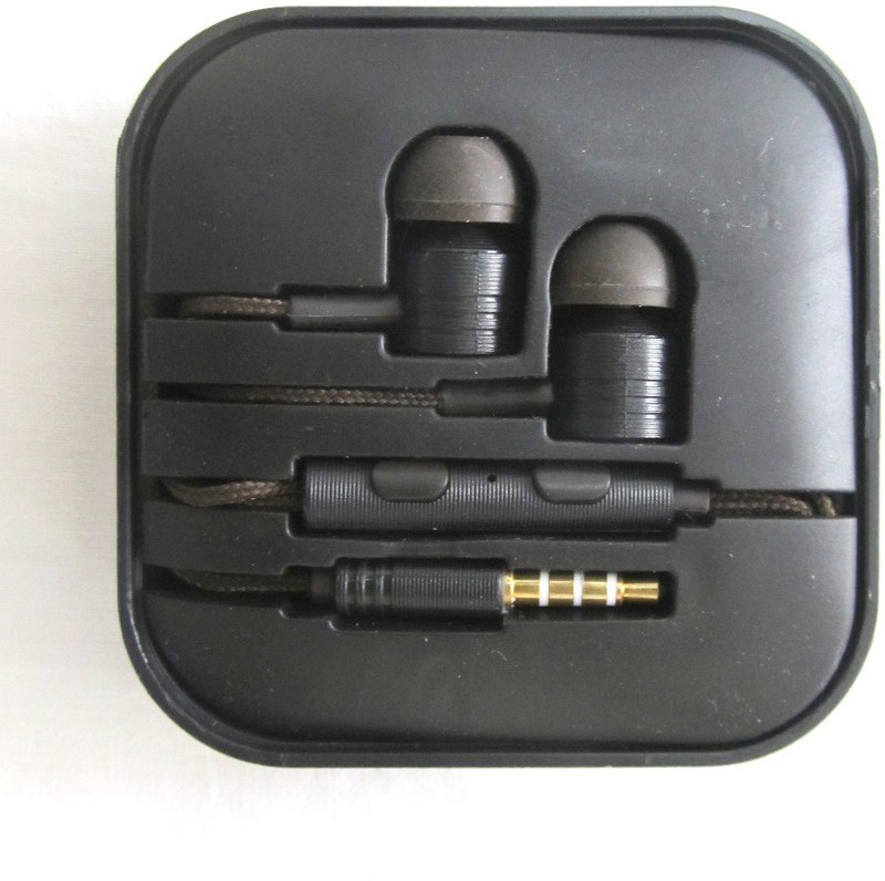laxes Piston Design Earphone Handsfree Wired Headset with Mic(Black, In the Ear)