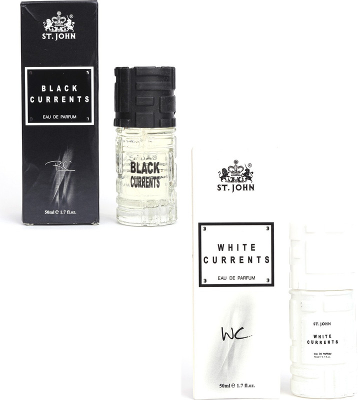 st jhon Black & White Current (Pack of 2pc 50 ml) Eau de Parfum  -  100 ml(For Men & Women)