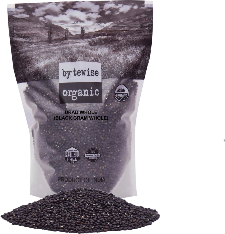 bytewise organic Unpolished Black Urad Dal (Whole)(500 g)