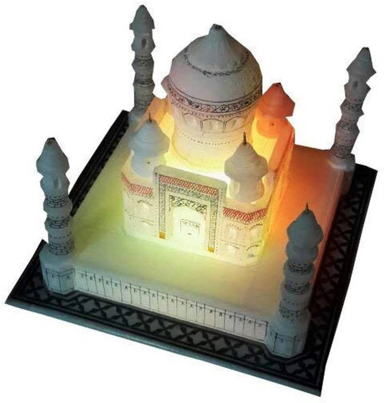 nilvarnadekor Best X- mas Christmas Day Gift White Showpiece Marble Taj Mahal Decorative Showpiece  -  10 cm(Marble)