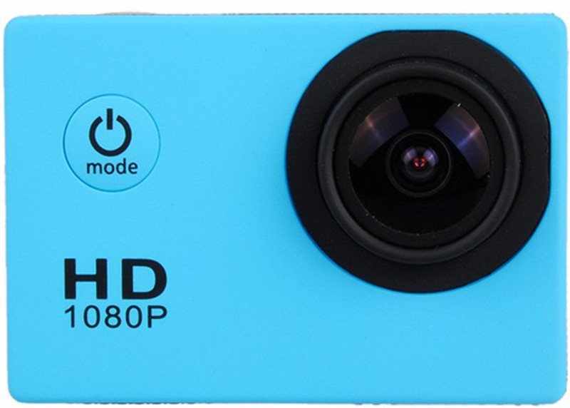 Doodads Go 1080p 12MP Sports Waterproof Camera with Micro SD Card Slot and Multi Language Action Video up to 30M 2 inch LCD Wide Angle -Action Sports Action sports helmet camera 1080P Sports and Action Camera Sports and Action Camera(Blue, 12 MP)