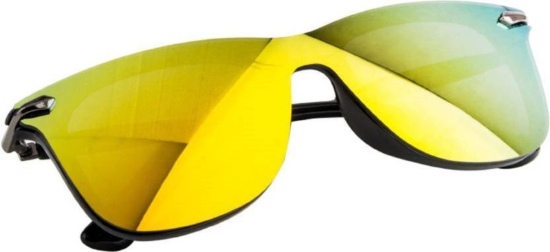 layd Shield, Wayfarer Sunglasses(Yellow)