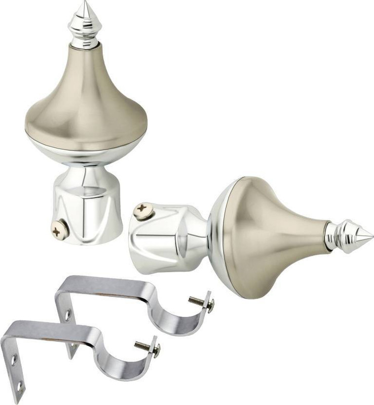 boruz Silver Rod Rail Bracket, Curtain Rods
