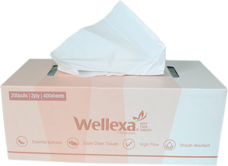 wellexa Soft Face Tissue 200 Pulls -Pink Box (Pack of 3)(Pack of 200)