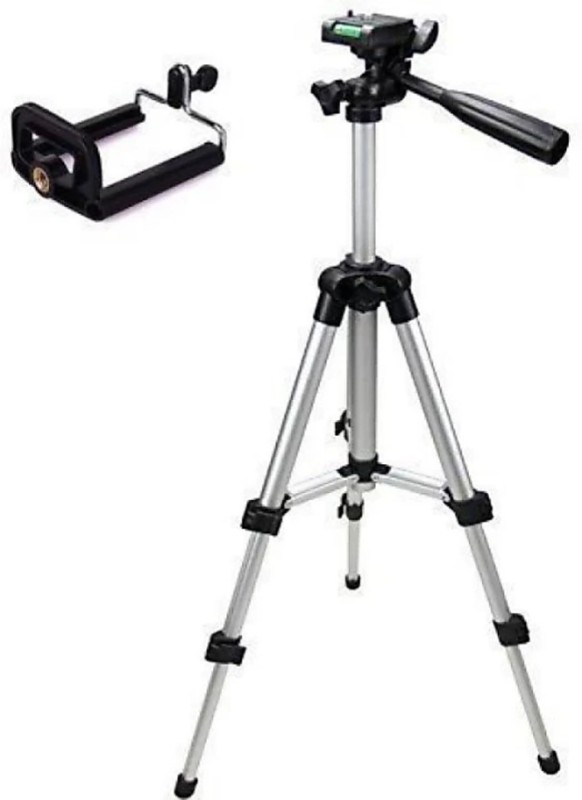 Perfect Nova (Device Of Man) Tripod-3110 Portable Adjustable Aluminum Lightweight Camera Stand With Three-Dimensional Head & Quick Release Plate For Video Cameras and mobile Tripod(Silver, Supports Up to 3000 g)