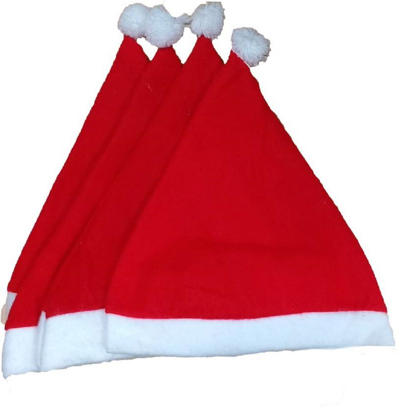fabbud Applique santa caps(pack of 4) Cap(Pack of 4)
