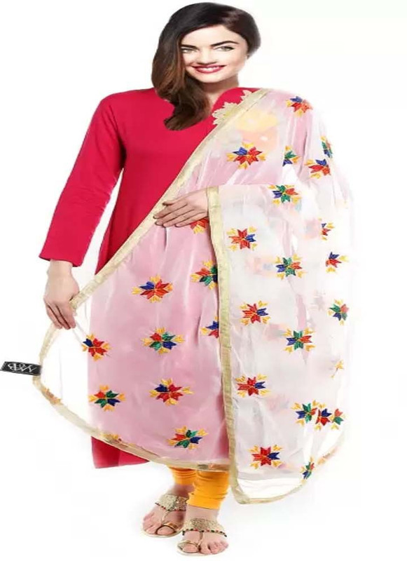 nivetas Chiffon Embroidered Women Dupatta