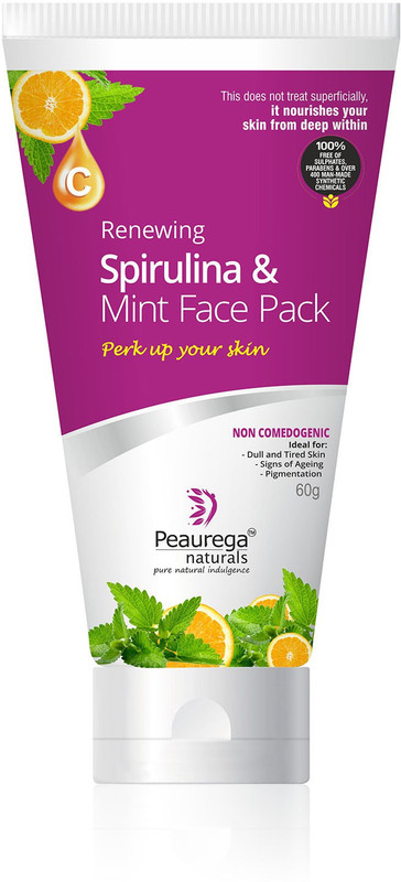 peaurega naturals Renewing Spirulina and Mint Face Pack(60 g)