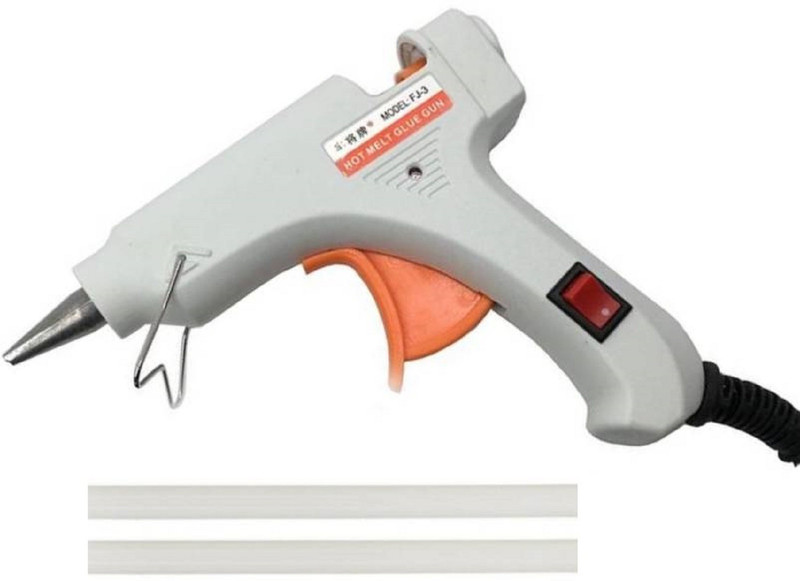 bandook 20W With 02 Glue Sticks Hot Melt Glue Gun White Color With Power Indicator For Art and Crafts , Diy , Kirigami , Paper , PCB , Plush Toys , Crafts , Wood , Box Standard Temperature Corded Glue Gun (07 mm) Standard Temperature Corded Glue Gun(7 mm)