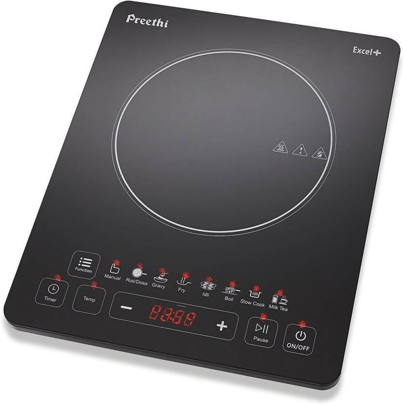 Preethi Excel+ Buy Best Buy Original Excel+ Induction Cooktop With 1 Yr Warranty & Free Life Long Service To Serve U In The Best Possible Way & Make Ur Cooking Easy Induction Cooktop(Black, Touch Panel)