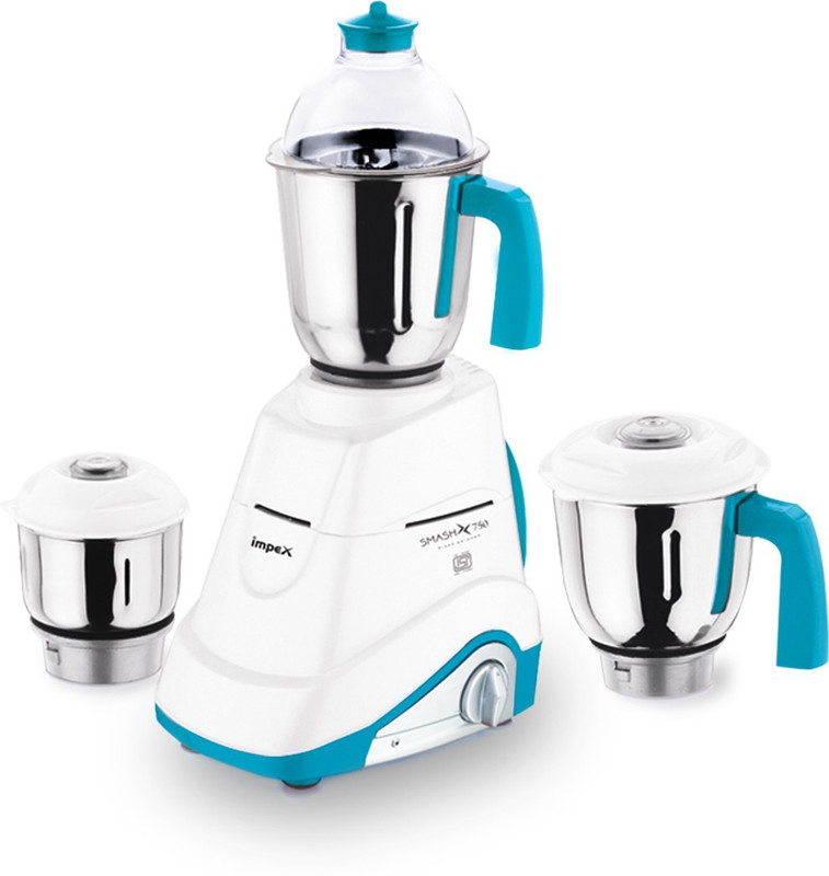 Impex Pro SMASH 750 750 Mixer Grinder(White, 3 Jars) Impex Pro SMASH 750 750 Mixer Grinder(White, 3 Jars)