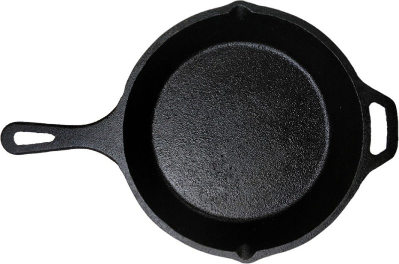 Bhagya Cast Iron Cookware Skillet Fry Pan 25.4 cm diameter(Cast Iron)