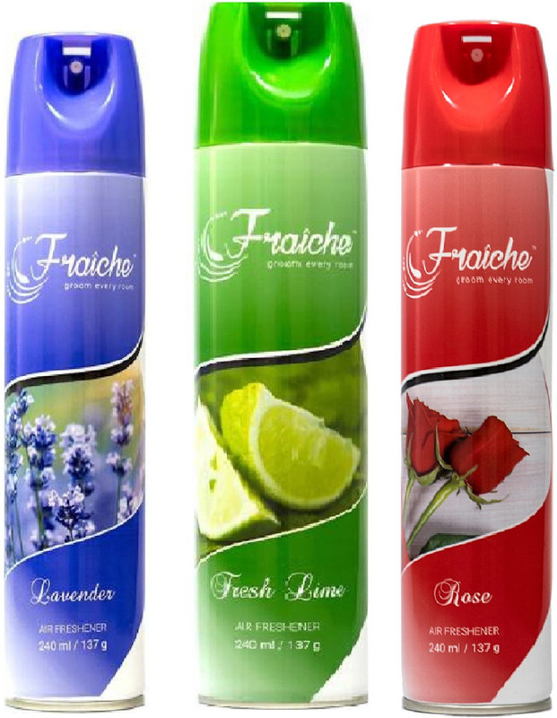 fraiche fresh lime, rose, lavender Spray (Pack of 3)(720 ml)