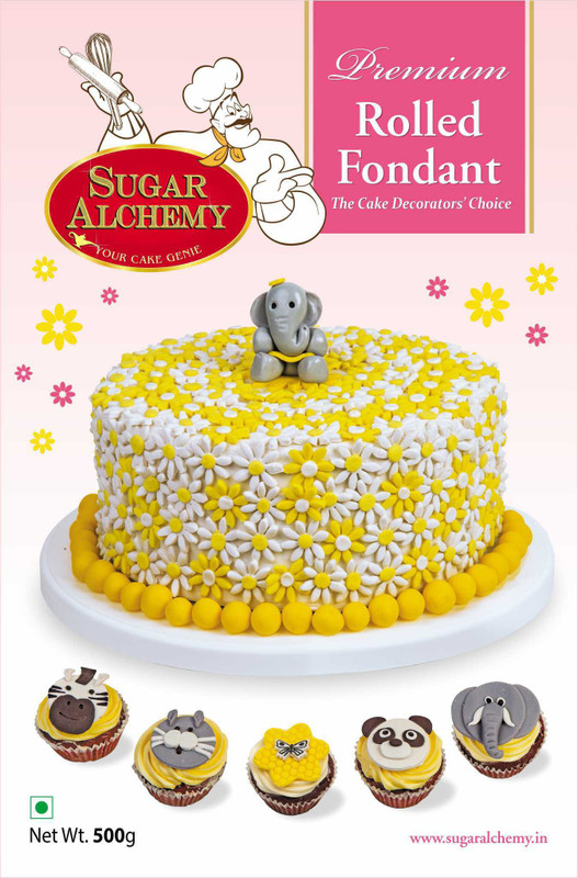 SUGAR ALCHEMY Premium Rolled Fondant Sugar Paste(500 g, White)