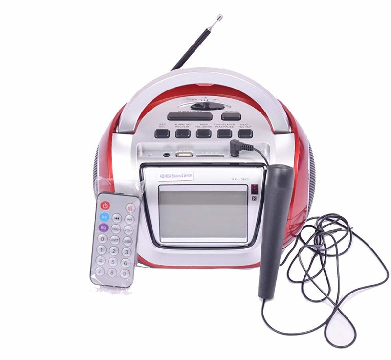 ABB Stereo Boom Box with Watch, Karoake Feature & Remote Enjoy Dolby Music, Sing & Also Radio on The Go -