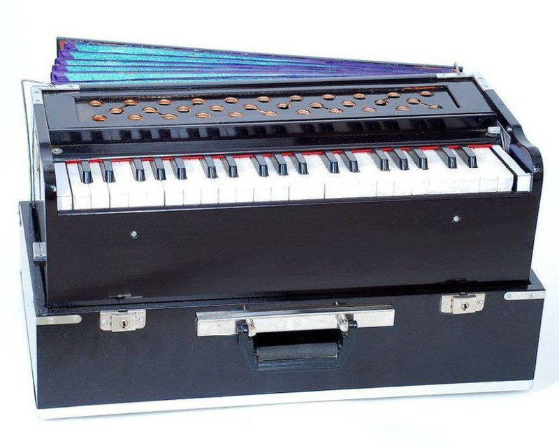 jyotaksh store HMT-9STOPPER HMT-9 Stopper (Folding) 3.5 OCTAVE Octave Hand Pumped Harmonium(Seven Fold Bellow, Bass Reed, Male Reed)