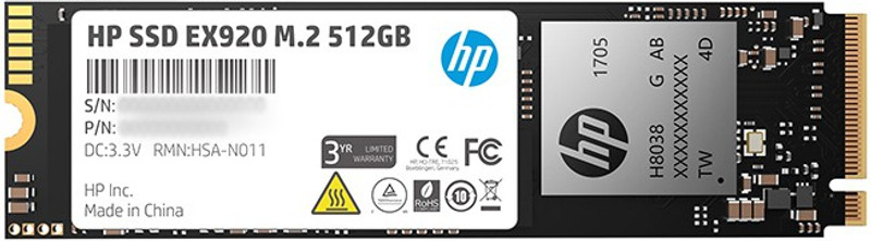 HP EX920 M.2 512 GB Laptop, Desktop Internal Solid State Drive (2YY46AA#ABB) HP EX920 M.2 512 GB Laptop, Desktop Internal Solid State Drive (2YY46AA#ABB)