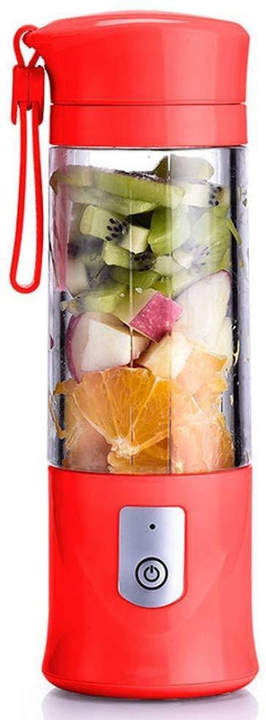 Pithadai Mini Portable Rechargeable Juicing Mixing Crush Ice PGC5052 250 Juicer Mixer Grinder(Red, 1 Jar)