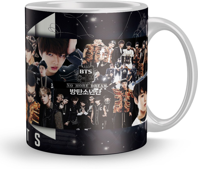 dreamcart "Bts Fake Love Gift 320Ml Multicolor (1629 )" Ceramic Mug(320 ml)