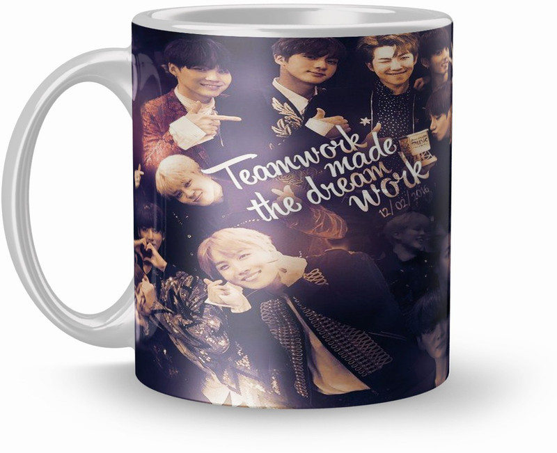 dreamcart Bangtan Boys Gift 320Ml Multicolor (1624 ) Ceramic Mug(320 ml)