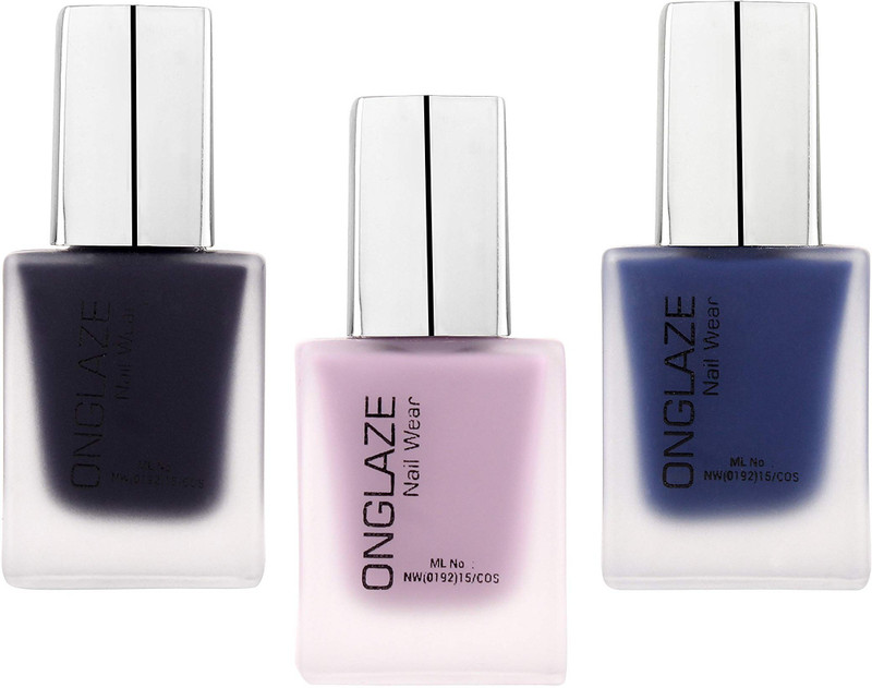 Onglaze Nail Wear Pack Of 3 (RoyalBlue+LightMauve+InkBlue) ONC59560M(Pack of 3)