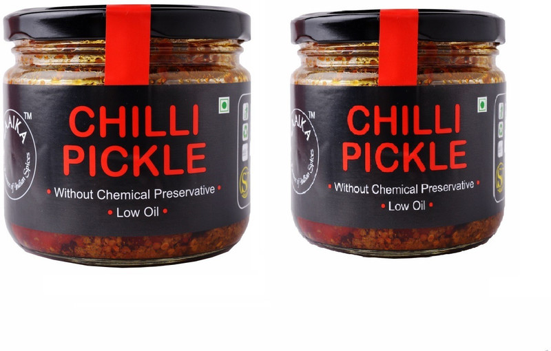 ZAAIKA PREMIUM QUALITY CHILLI PICKLE (PACK OF TWO) Red Chilli Pickle(400 g, Pack of2)