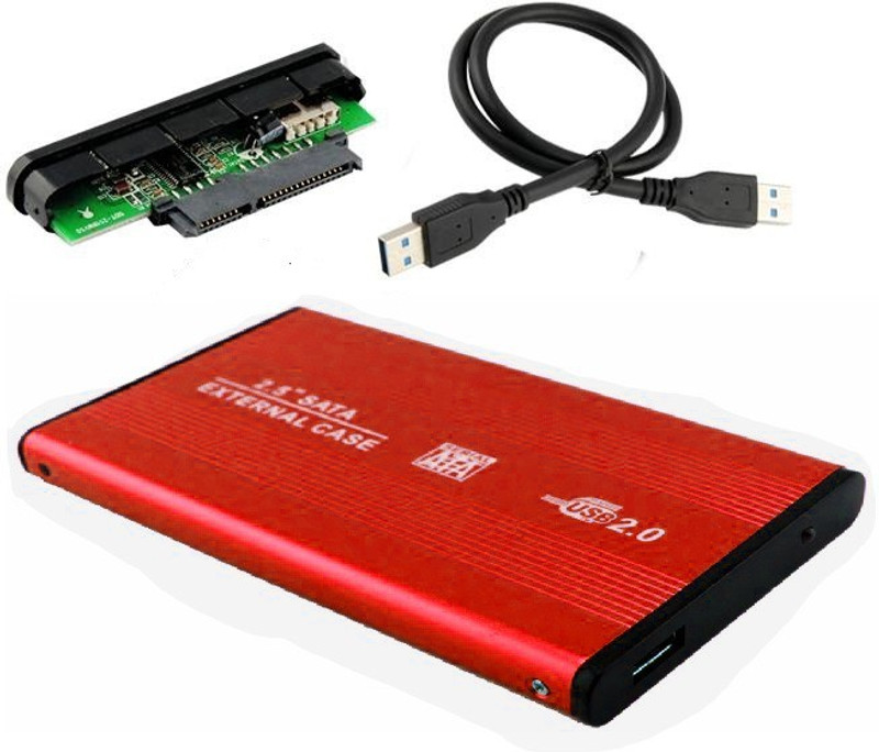 AlexVyan New Red 2.5 inch Shock Resistant Hard Disk Enclosure(For Sony sata hard disk, Red)