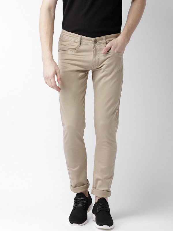 Rodamo Slim Men Beige Jeans- Buy Online 