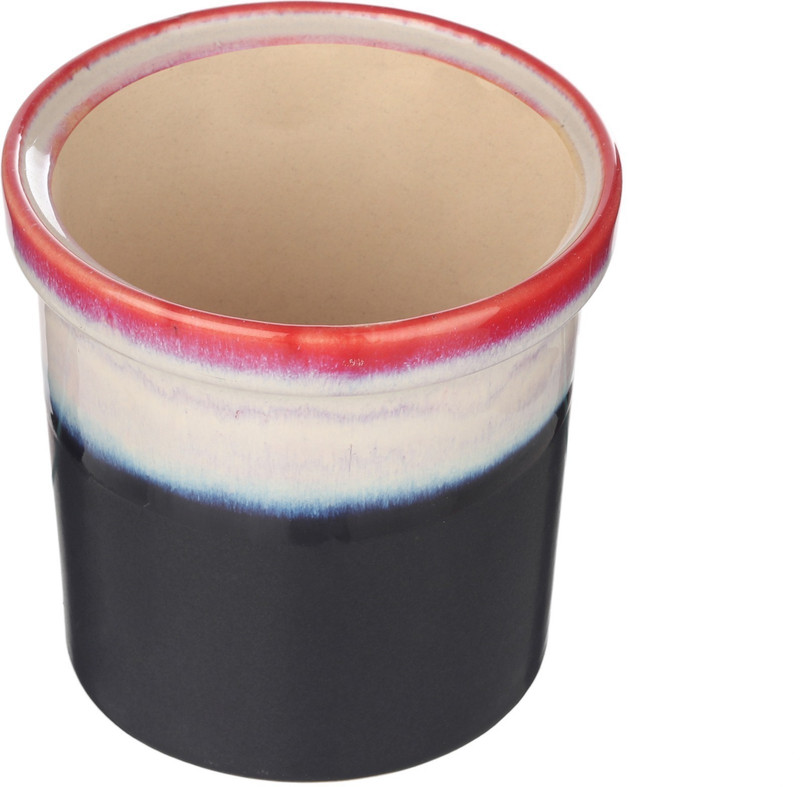 my green thumb Ceramic Planter pot/Handmade clay/porcelain pottery| For Indoor, Outdoor, Windowsill, balcony home, garden and office decor| 4.5” (12cmX11.5cm) Black color small (Pack of 1) Plant Container(Ceramic, External Height - 11.5 cm)