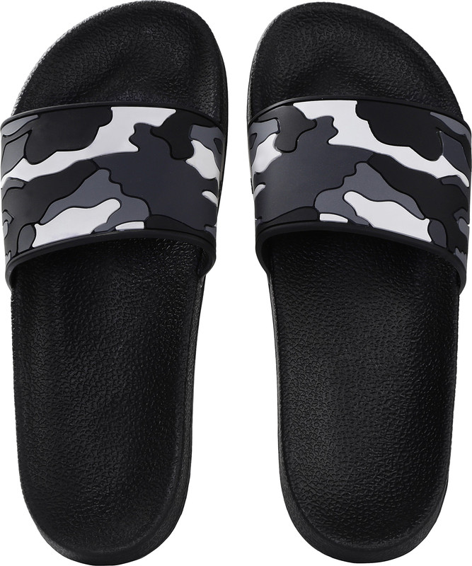 red and black jordan flip flops