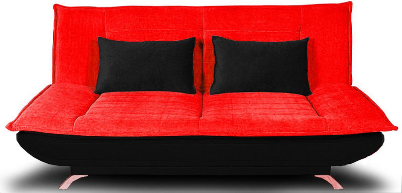 houzzcraft Double Solid Wood Sofa Bed(Finish Color - red and black Mechanism Type - Fold Out)