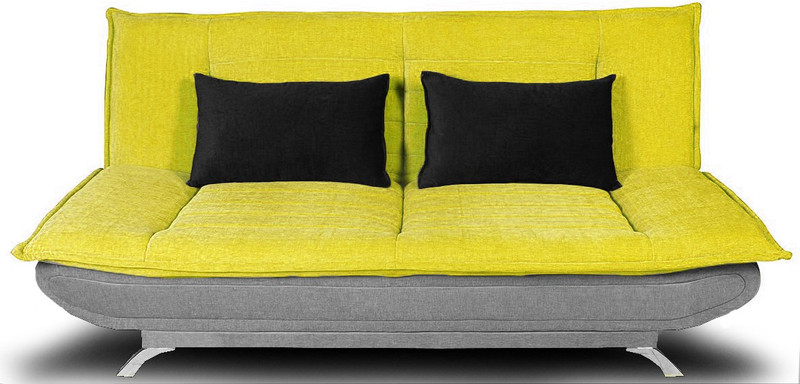 houzzcraft Double Solid Wood Sofa Bed(Finish Color - yellow and grey Mechanism Type - Fold Out)