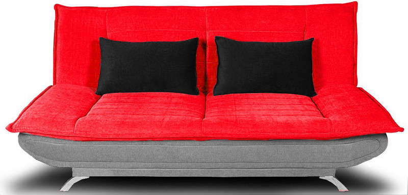 houzzcraft Double Solid Wood Sofa Bed(Finish Color - red and grey Mechanism Type - Fold Out)