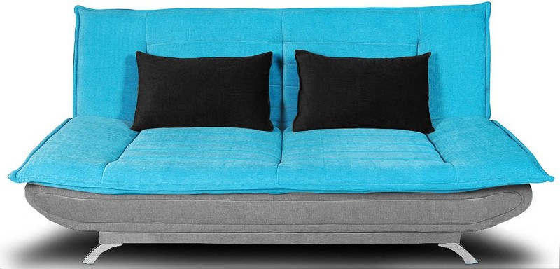 houzzcraft Double Solid Wood Sofa Bed(Finish Color - turquoise blue and grey Mechanism Type - Fold Out)