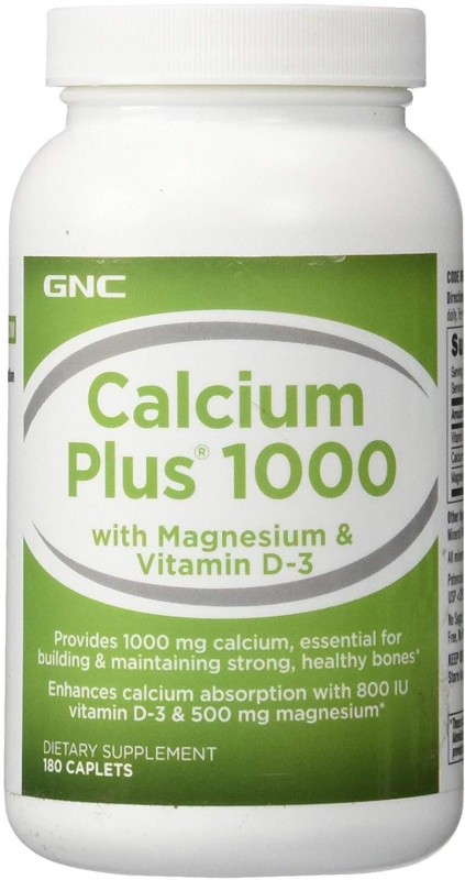 GNC Calcium+ 1000 - 180 Cets(180 No)