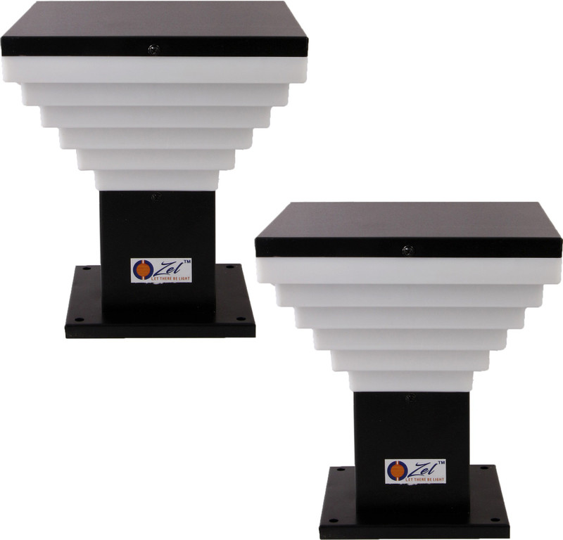 OZEL D-MED-G-B Post Light Outdoor Lamp(Grey, Black)