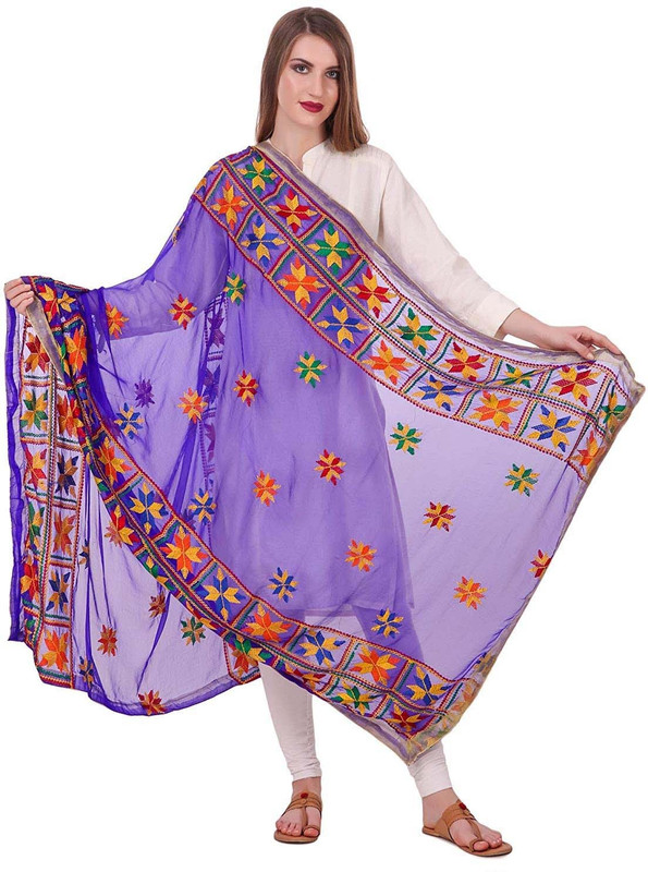 nivetas Chiffon Embroidered Women Dupatta