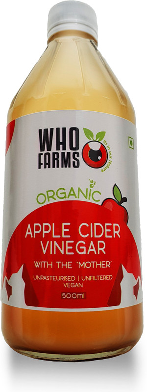 WhoFarms Organic Apple Cider Vinegar (500 ml - Pack of 2) Vinegar(500 ml, Pack of 2) WhoFarms Organic Apple Cider Vinegar (500 ml - Pack of 2) Vinegar(500 ml, Pack of 2)