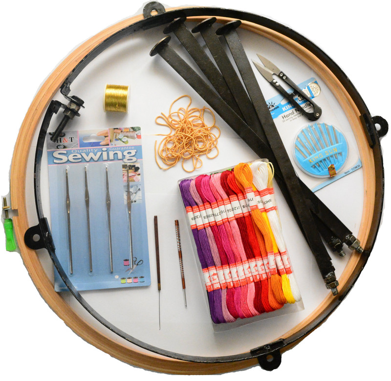 ecaart Embroidery frame 16 inches with Stand and Accessories for Aari work making