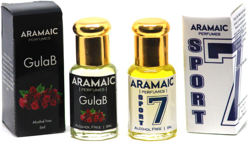 Aramaic COMBO PACK | PACK OF 2 |PREMIUM ATTAR | SPORT | GULAB | 5 ML | ALCOHOL FREE Floral Attar(Rose)
