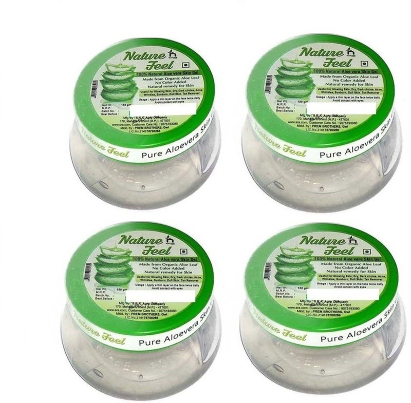 nature feel 100% Natural Aloe Vera Skin Gel 150g x 4 (600 g)(600 g)
