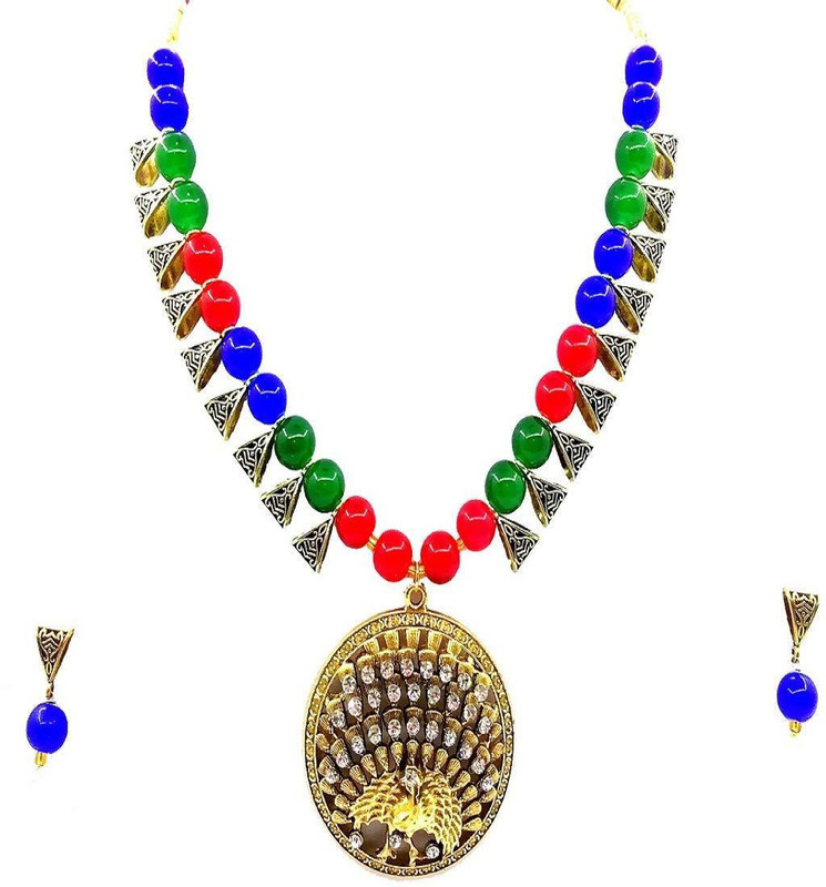 reyaz collections Brass Jewel Set(Multicolor)