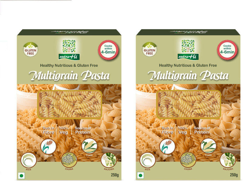 NutraHi Multigrain Gluten free pasta Fusilli Pasta(Pack of 2, 500 g)