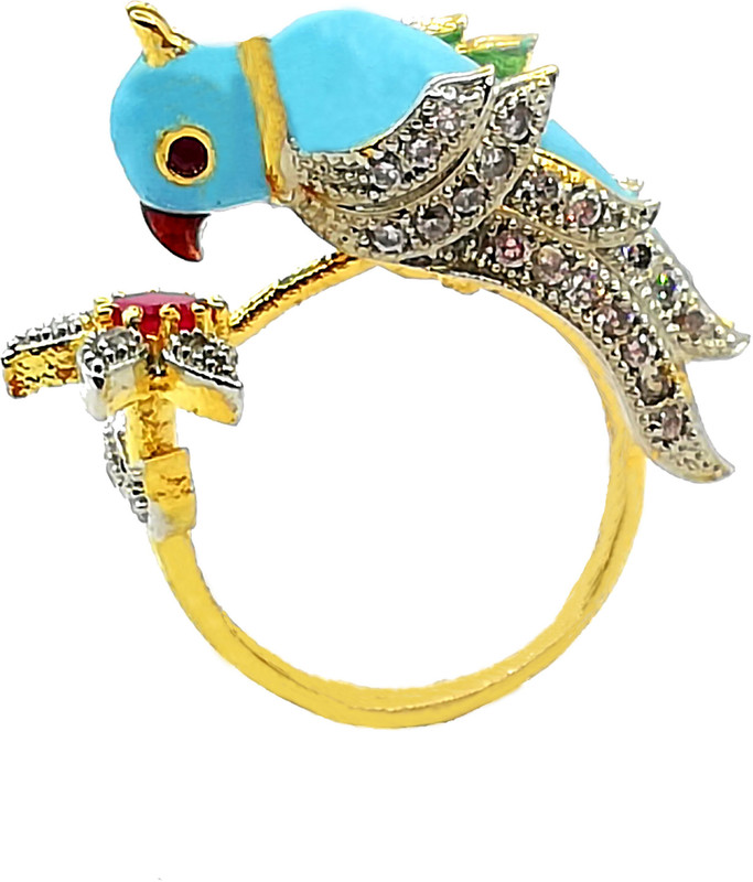 reyaz collections Reyaz collections ring Alloy Cubic Zirconia Gold Plated Ring