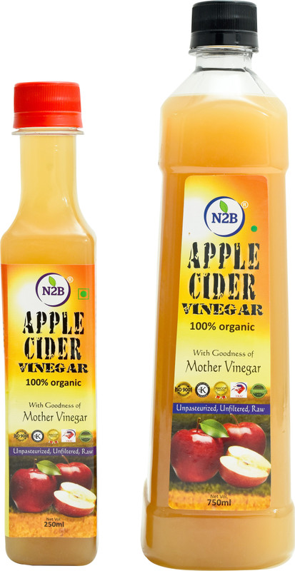 N2B APPLE CIDER VINEGAR FOR HEALTH MANAGEMENT ORGANIC UNPASTEURIZD UNFILTERED & RAW 750ml + 250 ml Vinegar(1000 ml, Pack of 2) N2B APPLE CIDER VINEGAR FOR HEALTH MANAGEMENT ORGANIC UNPASTEURIZD UNFILTERED & RAW 750ml + 250 ml Vinegar(1000 ml, Pack of 2)