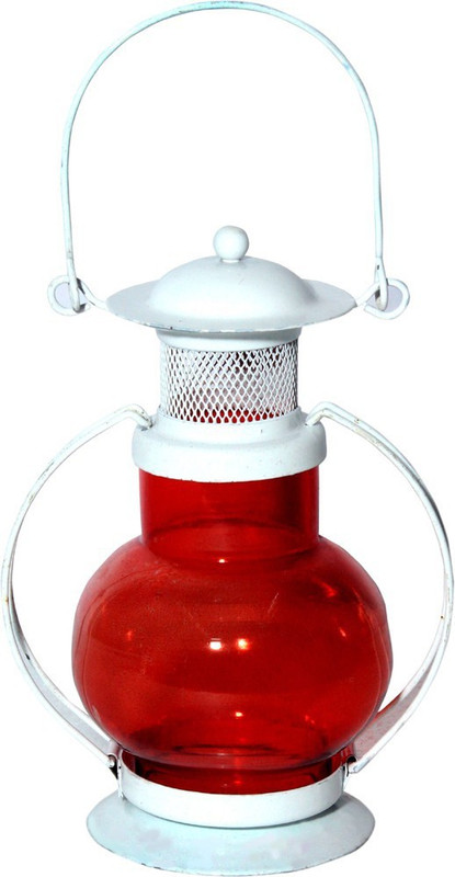 creative group 04 Red Cast Iron Hanging Lantern(15 cm X 10 cm, Pack of 1)