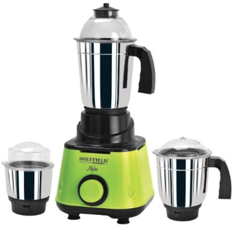 Sheffield Classic SH 1028 500 W Mixer Grinder(Multi Colored(Green+black), 3 Jars)