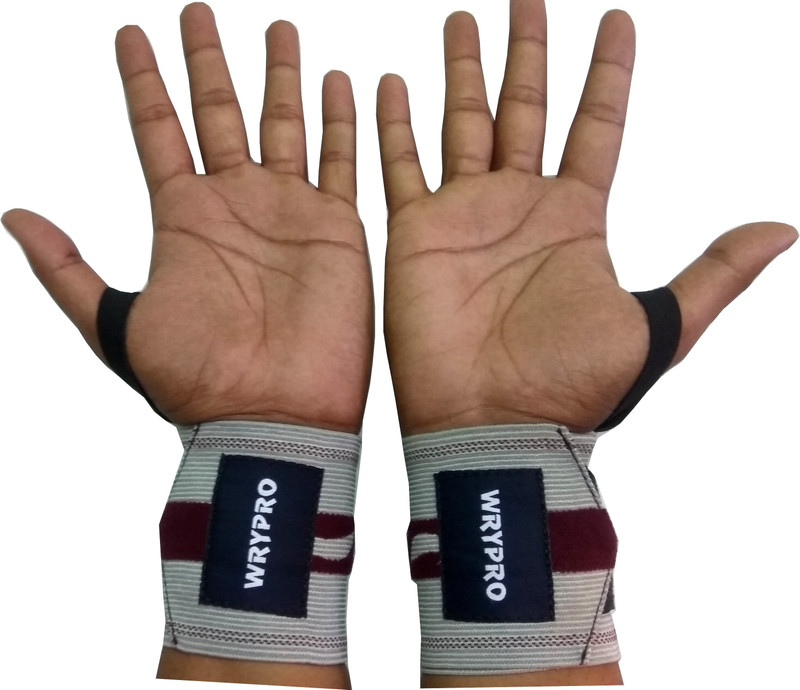 wrypro Hand Wrap Wrist Support(Red, Grey)