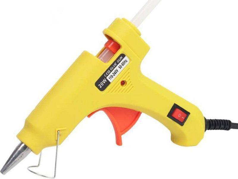 bandook 20W With 3 Glitter Sticks Hot Melt Glue Gun Pink Color For Art and Crafts , Diy , Kirigami , Paper , PCB , Plush Toys , Crafts , Wood , Box Standard Temperature Corded Glue Gun (7 mm) Standard Temperature Corded Glue Gun(7 mm)