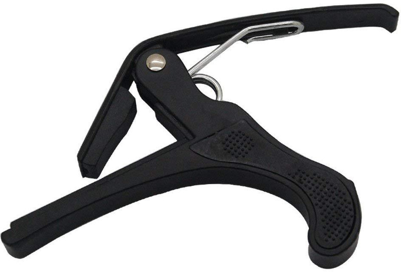 Guitarist Single-handed Guitar Capo Quick Change for Electric or Acoustic 6-String Guitar Clutch Guitar Capo(black)